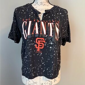 WEAR by Erin Andrews, SF Giants tie-dye, notch neck T-shirt. Women’s Size M